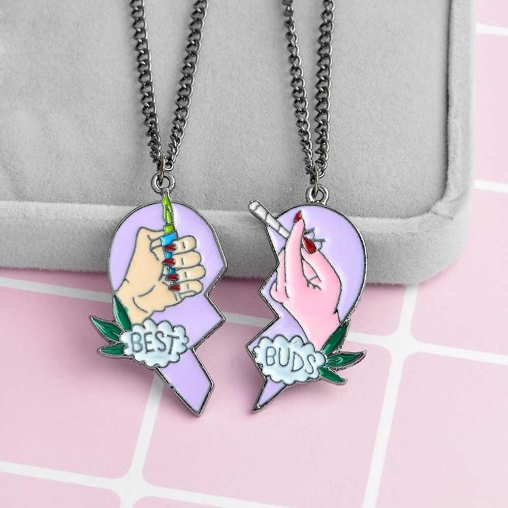 🎉 New Best Buds Friendship Necklace Set of 2
